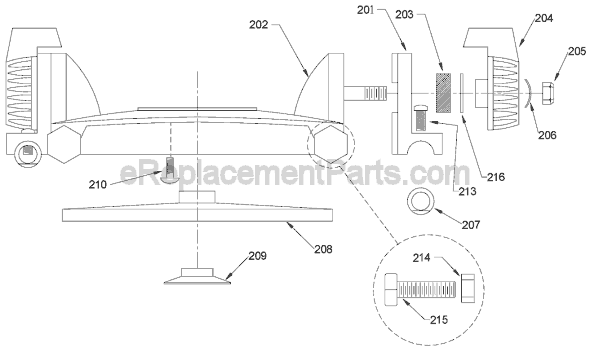 Page B Diagram and Parts List for 7403  Porter Cable Sander Polisher